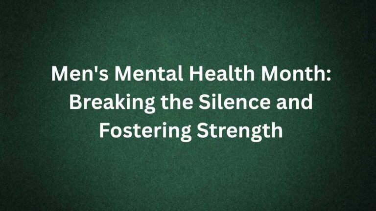 Men's Mental Health Month